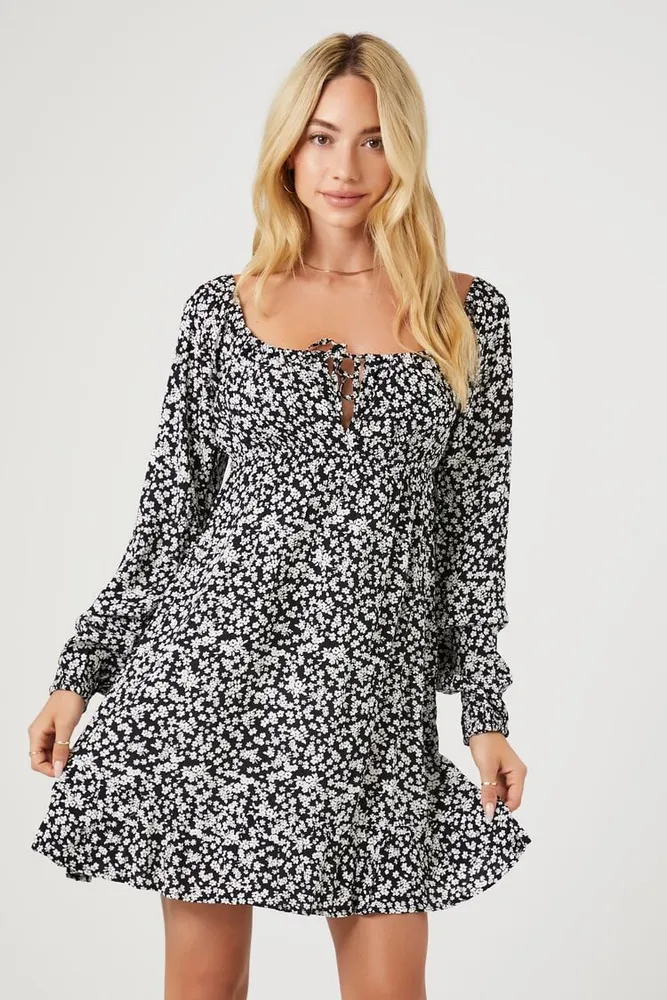 Women's Floral Print Mini Dress