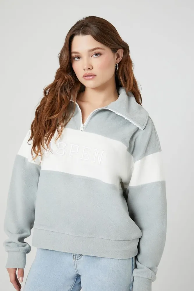 Women's Aspen Half-Zip Pullover in Grey Small