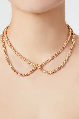 Women's Byzantine Chain Collar Necklace in Gold
