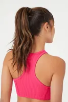 Women's Active Seamless Racerback Sports Bra Hibiscus