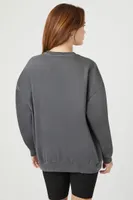 Women's Fleece DMX Graphic Pullover in Charcoal, XS