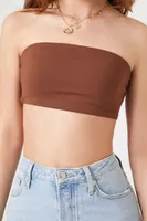 Women's Contour Cropped Tube Top in Chocolate, XL