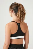 Women's Contrast V-Neck Sports Bra