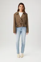 Women's Cropped Double-Breasted Jacket