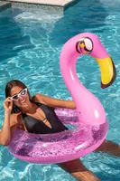 PoolCandy Flamingo Drink Pool Float Set in Pink