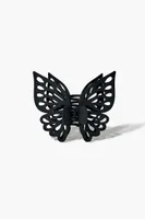 Cutout Butterfly Claw Hair Clip in Black