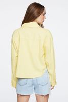 Women's Linen-Blend Buttoned Shacket in Mimosa Medium