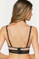 Mesh Contrast-Trim Underwire Bra