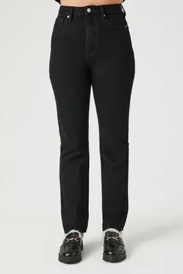 Women's Ultra High-Rise Straight Jeans in Black, 25