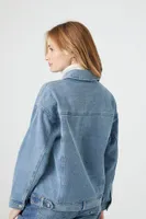 Women's Denim Drop-Sleeve Trucker Jacket