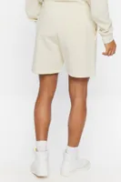 Men Fleece Drawstring Shorts in Cream, XXL