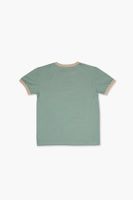 Kids Ringer T-Shirt (Girls + Boys) in Olive/Tan, 9/10