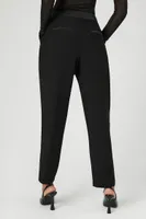 Women's High-Rise Ankle Trousers in Black, XS