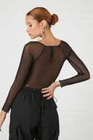 Women's Sheer Mesh Bodysuit