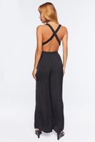 Women's Plunging Cutout Jumpsuit in Black Medium