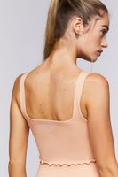 Women's Seamless Longline Sports Bra in Blush Large