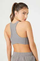 Women's Active Cropped Tank Top in Dark Grey Large