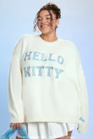 Women's Hello Kitty Embroidered Sweater in Vanilla, 2X