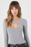 Women's Cutout Combo Bodysuit Harbor Grey