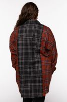 Women's Reworked Plaid Longline Shirt