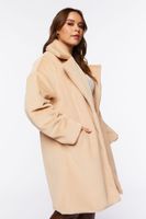 Women's Faux Fur Coat in Tan, 0X