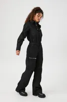 Women's Twill Long-Sleeve Cargo Coveralls Small