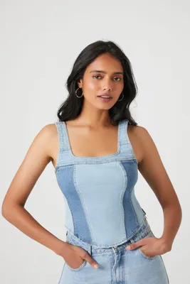 Women's Reworked Denim Tank Top