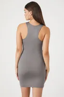 Women's Contour Racerback Mini Dress in Charcoal Medium