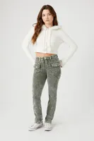 Women's Acid Wash Corduroy Cargo Pants