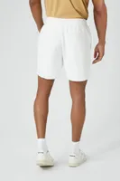 Men Cotton-Blend Drawstring Shorts in White, XXL