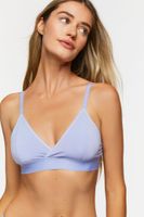 Women's Surplice Triangle Bralette in Blue Moon Small