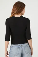 Women's Ribbed Knit Crop Top