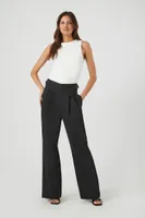 Women's High-Rise Wide-Leg Pants in Black Small