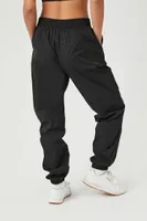 Women's Active Checkered Joggers in Black Medium