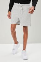 Men Basic Drawstring Shorts in Heather Grey Large