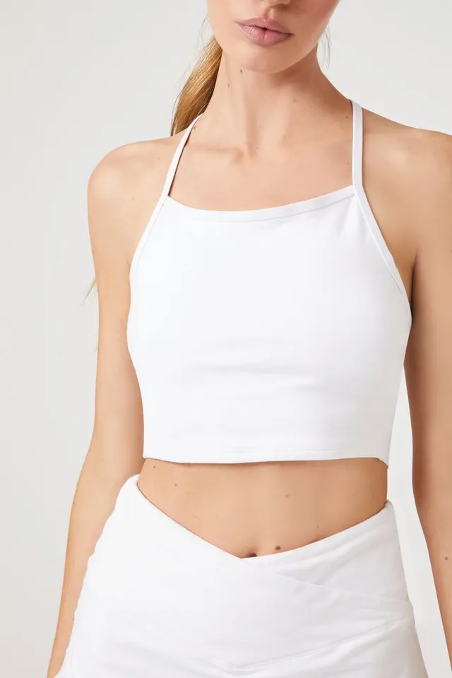 Pointelle Crop Top with Scalloped Trim, Comfort Bras