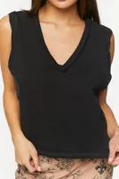 Women's V-Neck Sleeveless Top Large