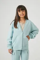 Kids Zip-Up Hoodie (Girls + Boys) in Blue Mist, 5/6