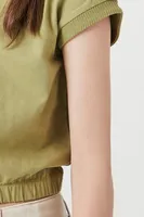 Girls Short-Sleeve Top (Kids) in Olive, 11/12