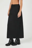 Women's Twill Maxi Column Skirt in Black Medium