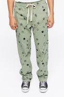 Men Dice Print Drawstring Pants