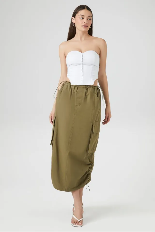 knee length dresses for ladies Drawstring cargo dress  Goza Boutique