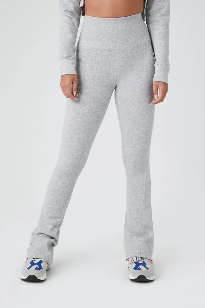 Women's Active Seamless Flare Leggings in Heather Grey Large