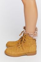 Women's Faux Fur-Lined Ankle Booties in Camel, 7