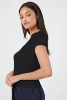 Women's Seamless Scoop T-Shirt in Black, XL