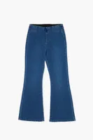 Girls Pull-On Flare Jeans (Kids) in Medium Denim, 5/6