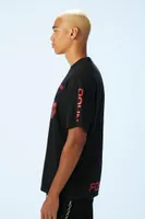 Men Downforce Graphic Tee in Black/Red Small