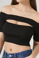 Women's Sweater-Knit Off-the-Shoulder Top