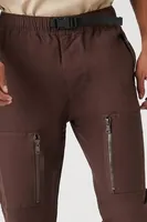 Men Release Buckle Slim-Fit Pants in Cocoa Large