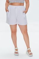 Women's Pinstriped Drawstring Shorts